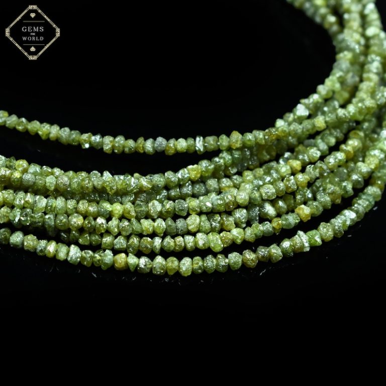 A11 Green Diamond Uncut Beads, AAA Quality Green Diamond Beads , 2.5-3MM Diamond