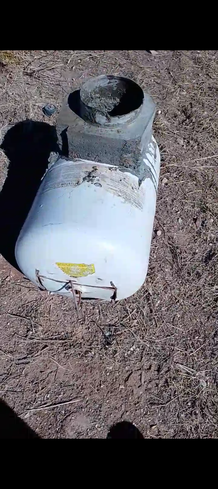 Propane Tank, Wood Fire Stove Cannon