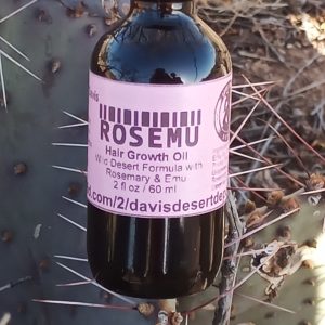 ROSEMU Hair Growth Oil Wild Desert Formula with Rosemary & Emu 2 fl oz / 60 ml