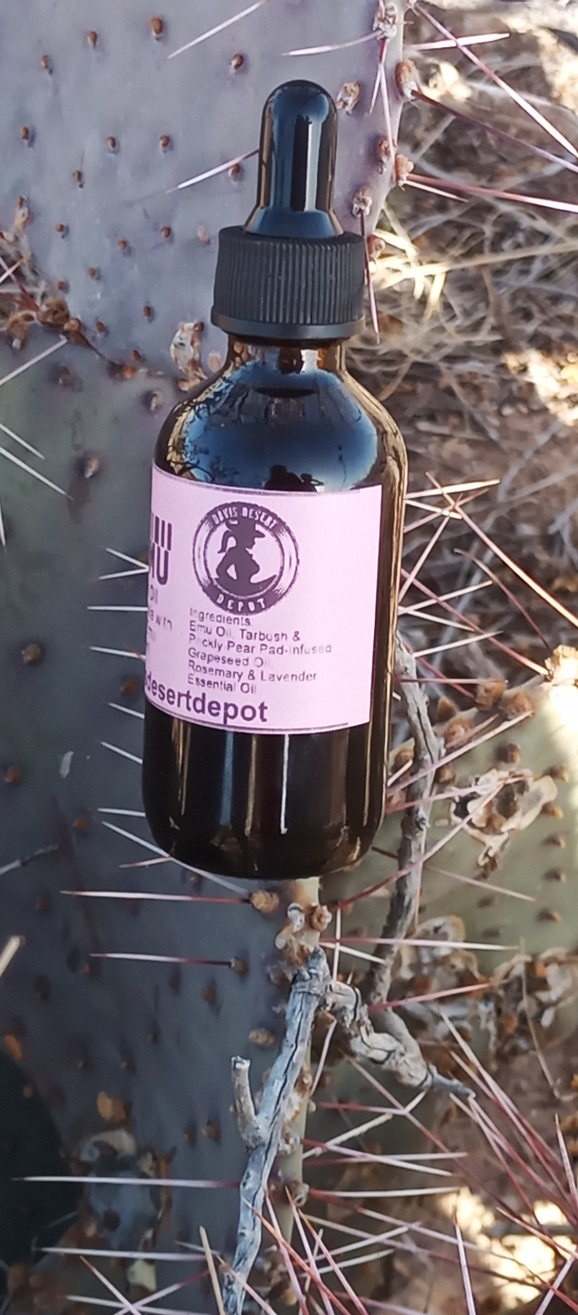 ROSEMU Hair Growth Oil Wild Desert Formula with Rosemary & Emu 2 fl oz / 60 ml - Image 2