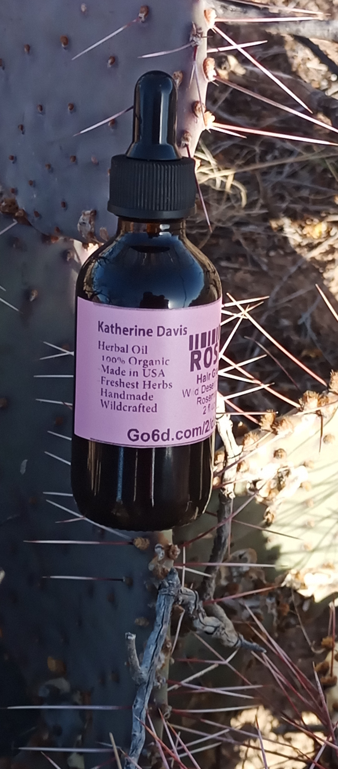 ROSEMU Hair Growth Oil Wild Desert Formula with Rosemary & Emu 2 fl oz / 60 ml - Image 3