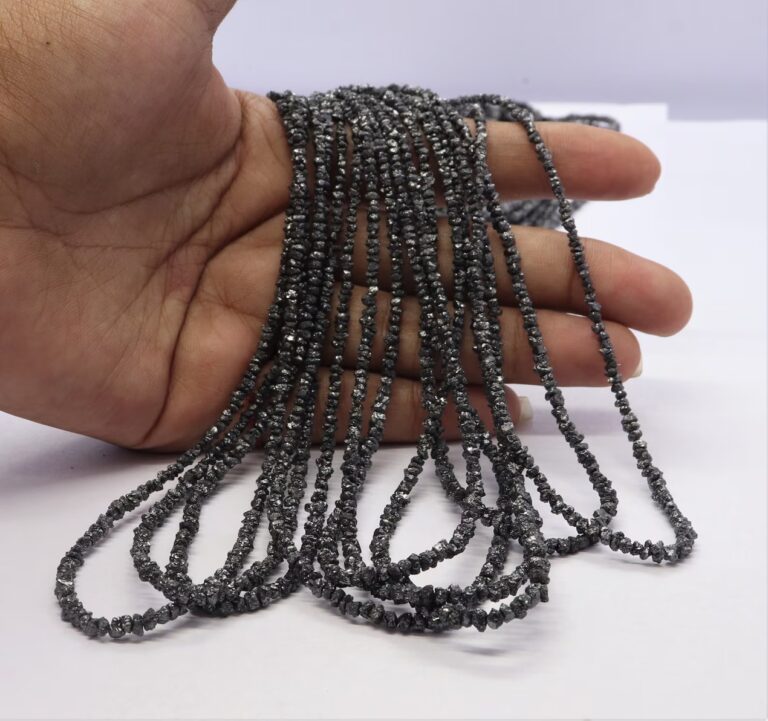 20 Natural Black Diamond Beads